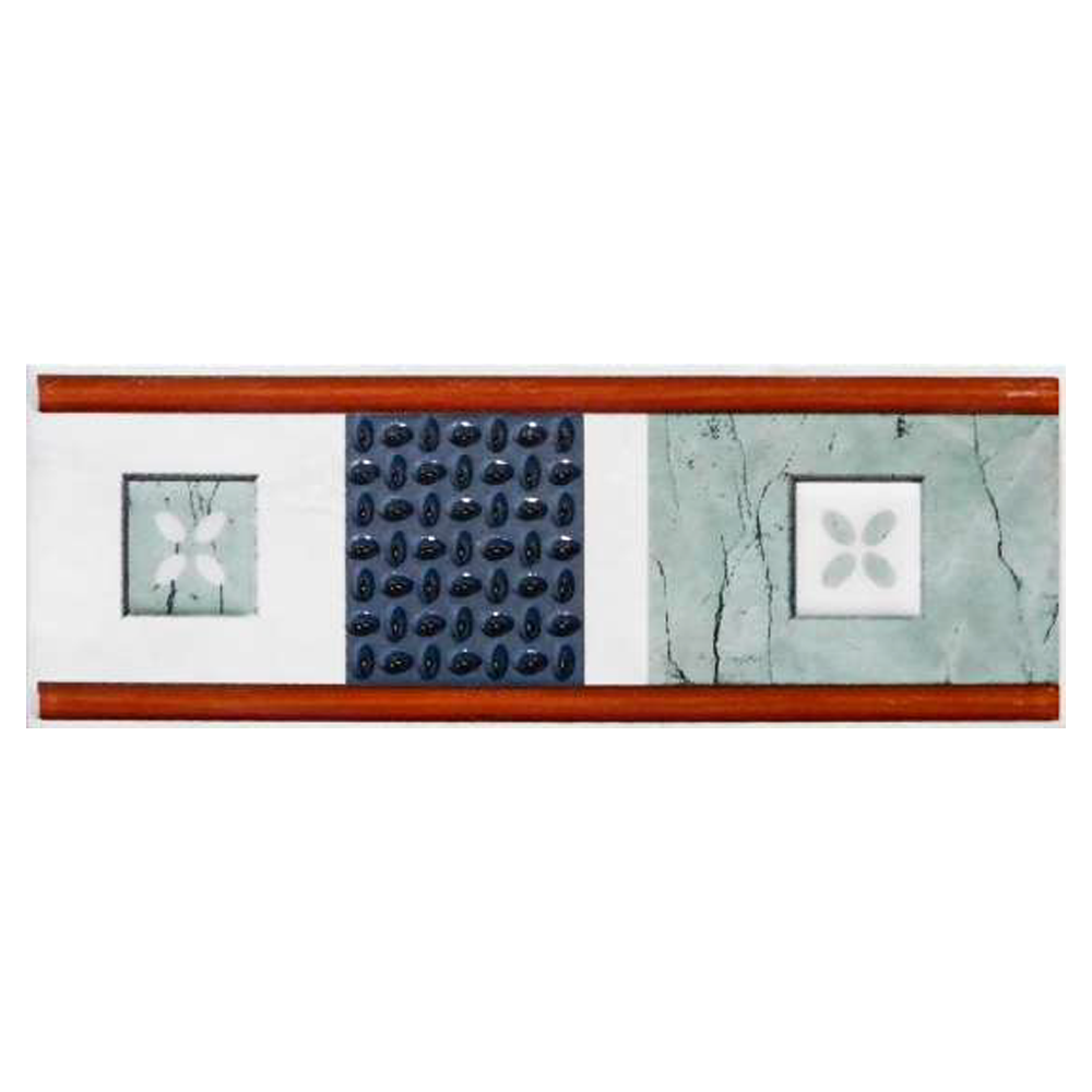 Brau decorativ faianta baie / bucatarie Ocana Verde  7.5 x 20