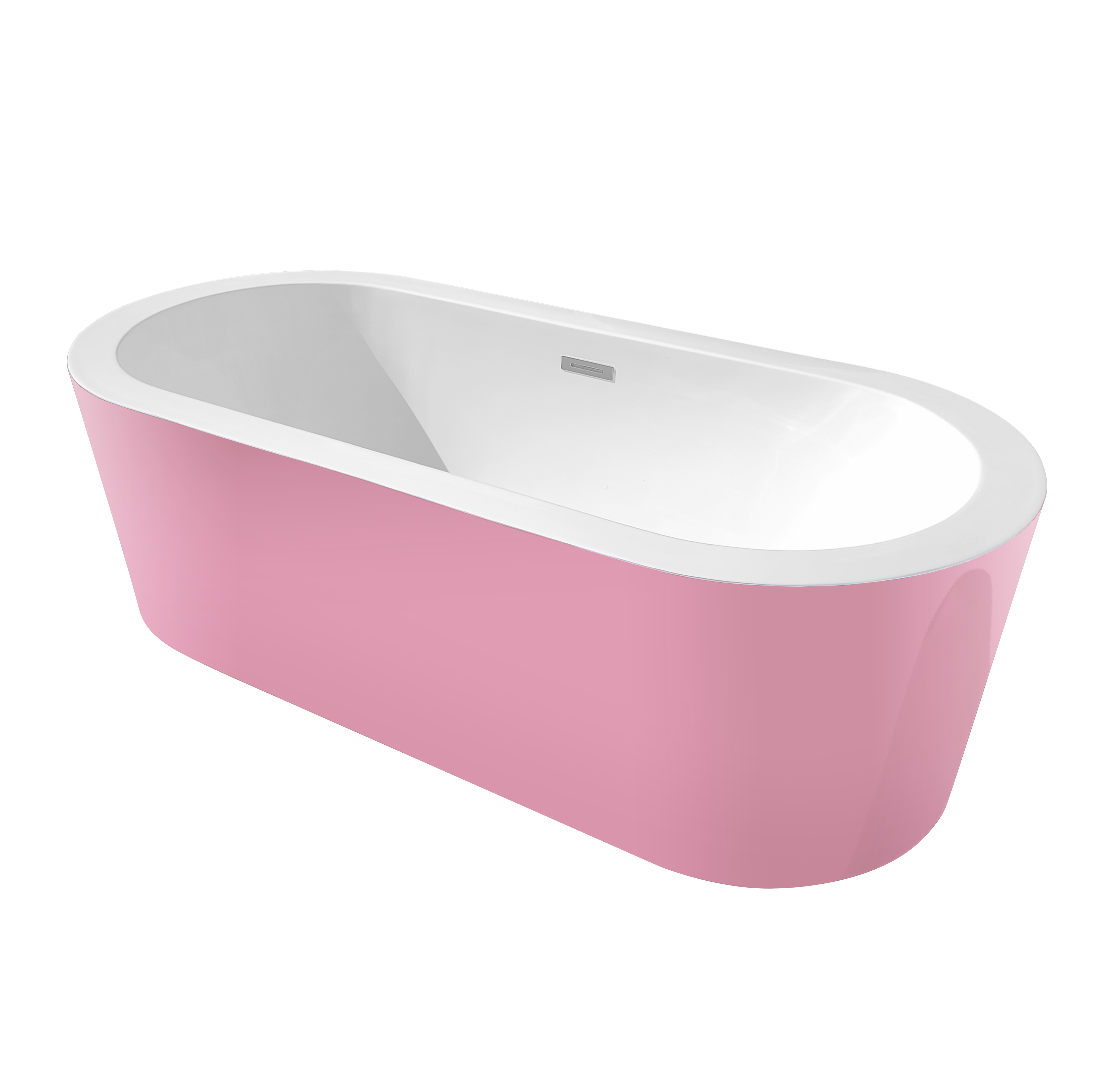 Cada baie freestanding Bella WB-814  acril  170 x 80 x 58 cm  roz