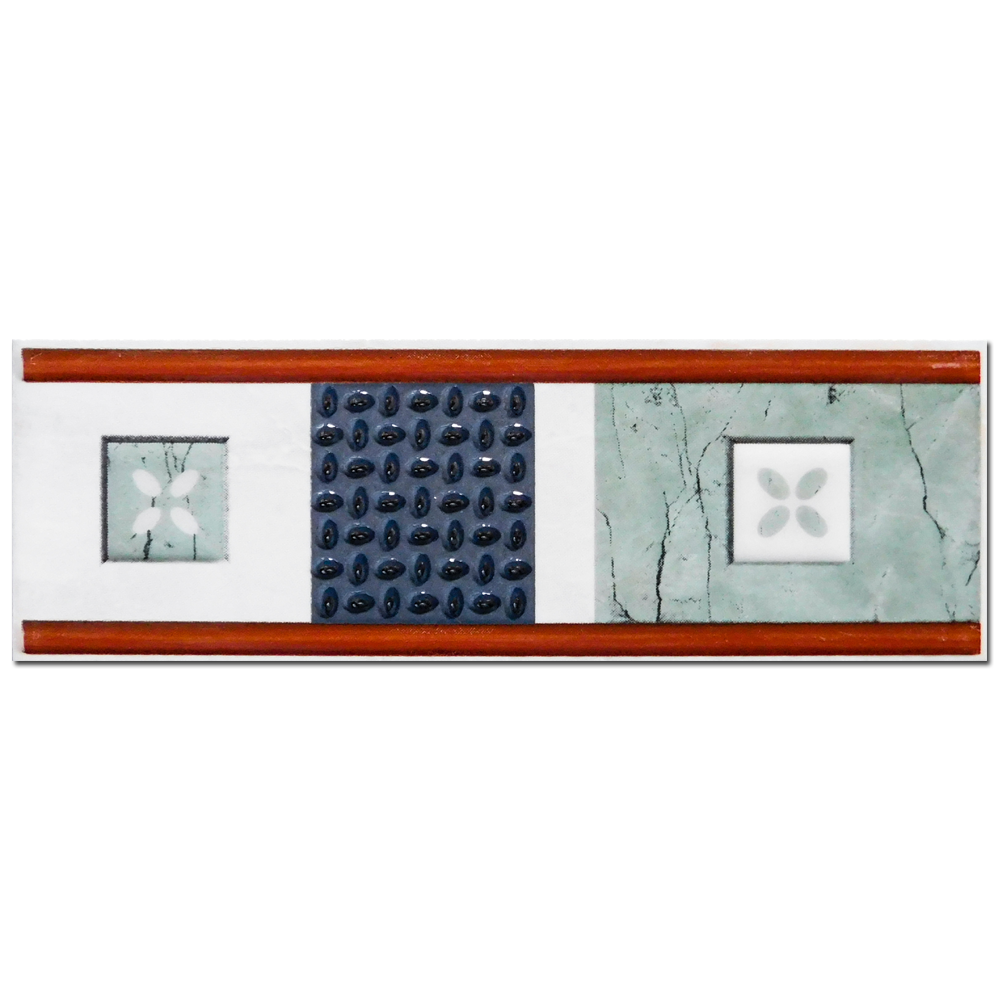 Brau decorativ faianta baie / bucatarie Ocana Verde  8 x 25