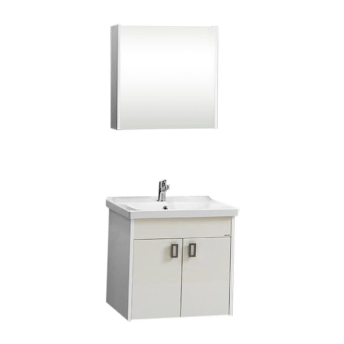 Set mobilier baie Mira  suspendat  3 piese  alb  65 cm