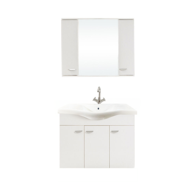 Set mobilier baie Ukra  suspendat  3 piese  alb  100 cm