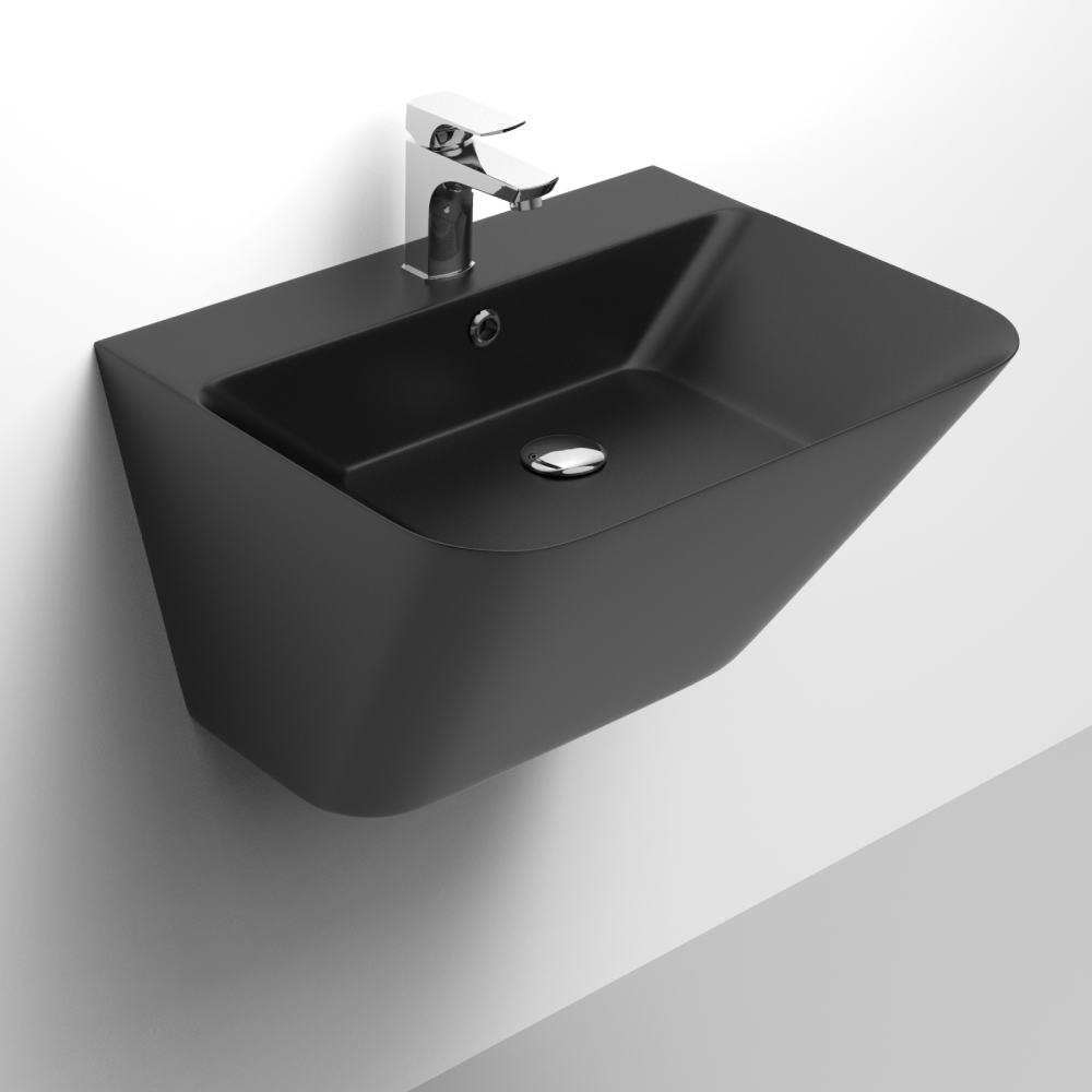 Lavoar baie suspendat Celesta Coral  55x35x45 cm  negru mat