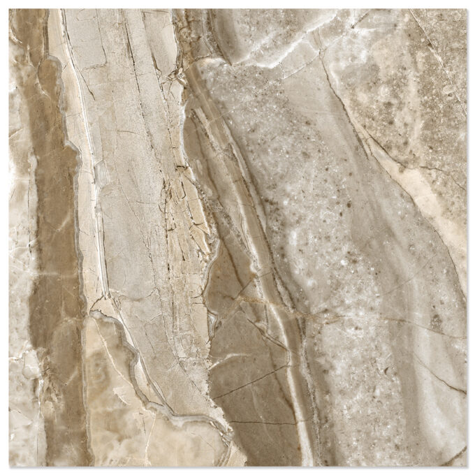 Gresie exterior / interior portelanata Saler Beige  45 x 45 cm  lucioasa  tip marmura