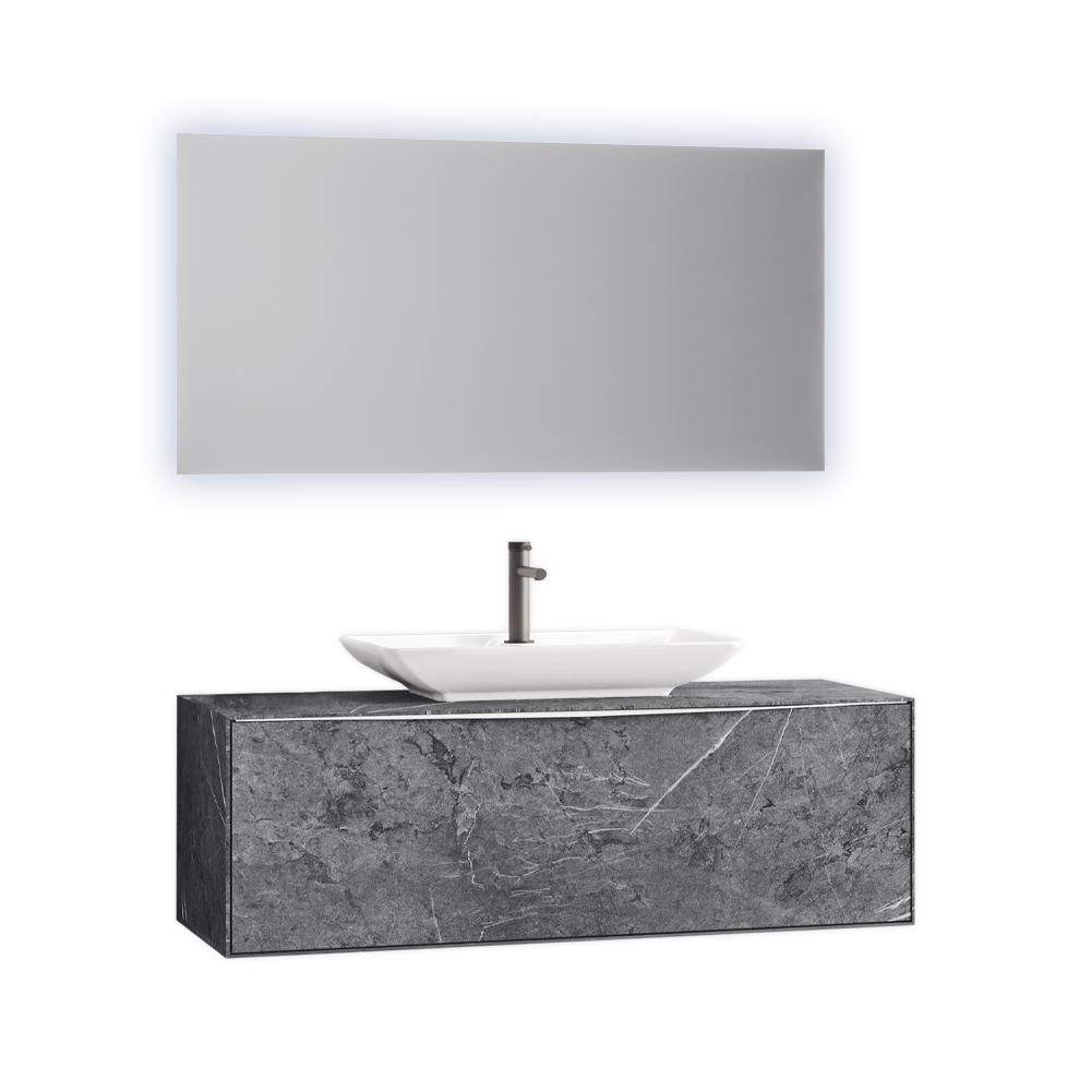 Set mobilier baie Orka Mono  suspendat  3 piese  albox  100 cm