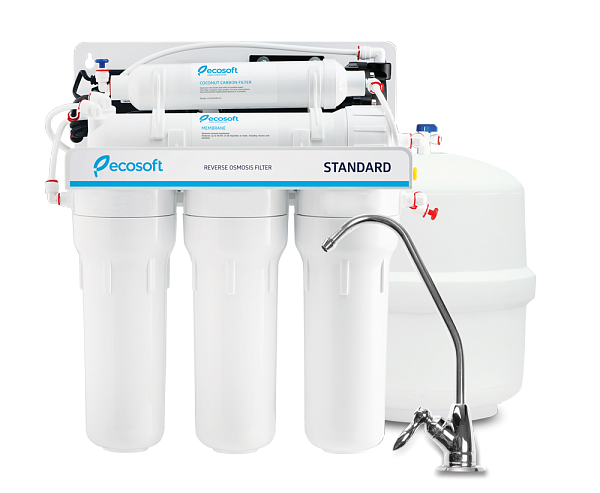 Purificator apa cu osmoza inversa Ecosoft in 6 trepte si pompa booster
