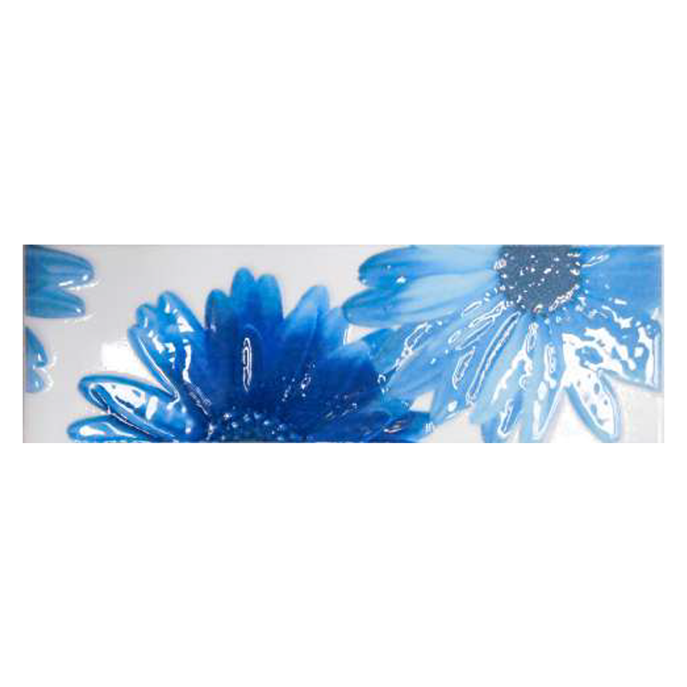 Brau decorativ faianta baie / bucatarie Newline Blue  8 x 25