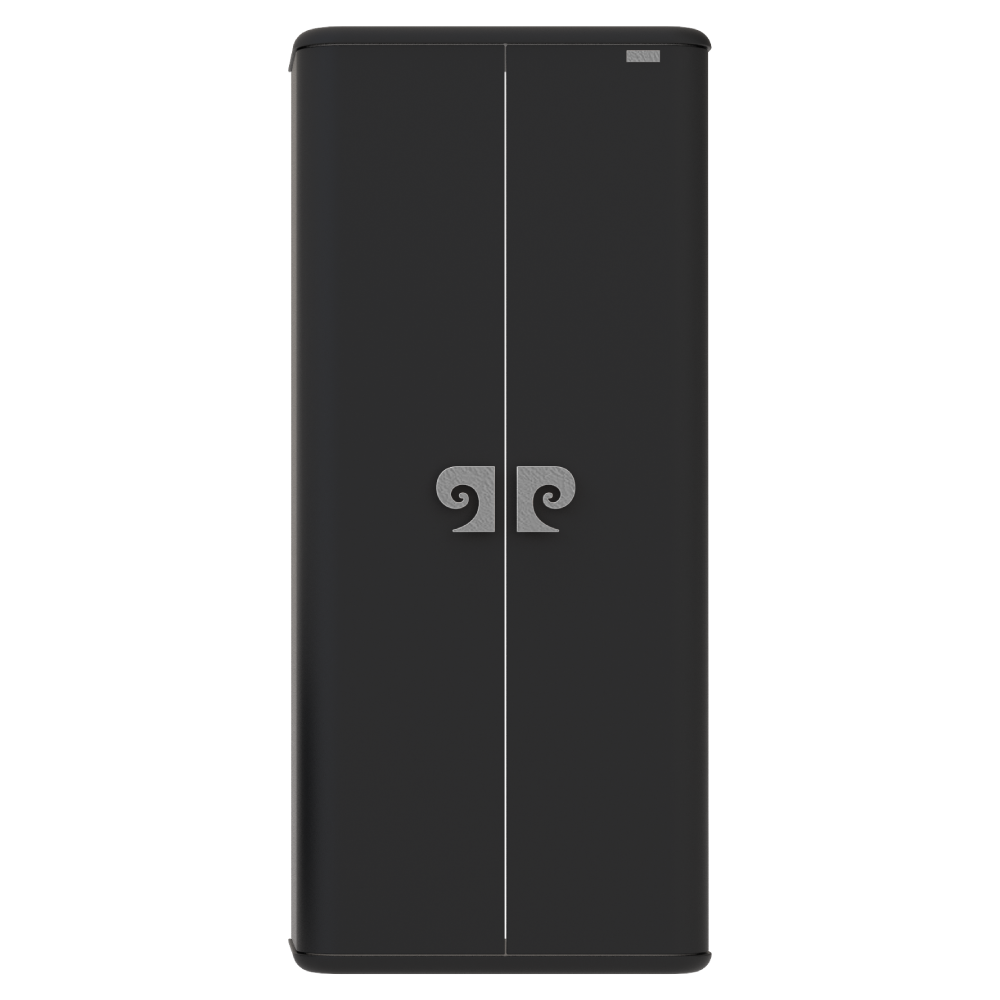 Dulap baie suspendat dublu Pierre Cardin Eva negru-argintiu mat 64x146 cm 1 Dulap baie suspendat dublu Pierre Cardin Eva negru-argintiu mat 64x146 cm