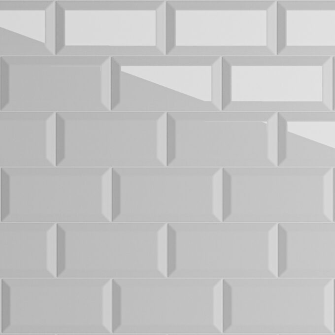 Faianta King Metro White  10x20 cm  lucioasa