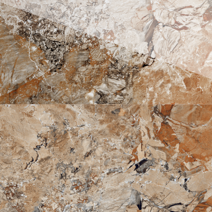 Gresie exterior / interior portelanata Amstorm Brown  60 x 120 cm  lucioasa  rectificata  tip marmura