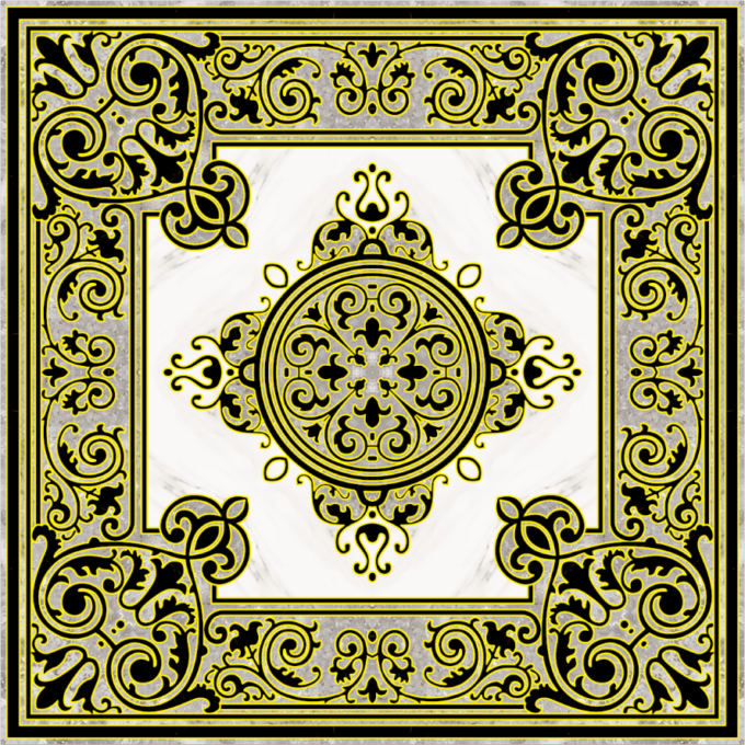 Gresie decorativa / covor ceramic Baroque Zahra 12618-1B 120X120 (4 placi 60X60) lucioasa 1 Gresie decorativa / covor ceramic Baroque Zahra 12618-1B 120X120 (4 placi 60X60) lucioasa