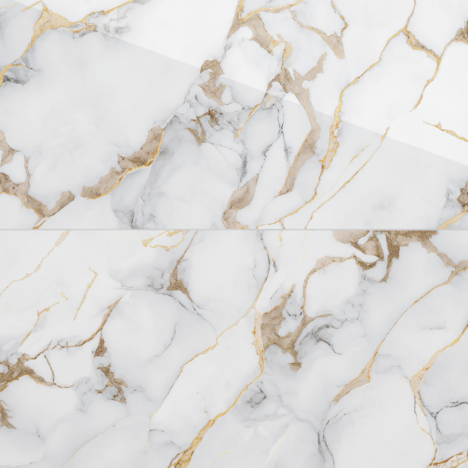 Gresie rectificata exterior / interior Marble Gold Insert  60 x 120 cm  lucioasa  portelanata  tip marmura