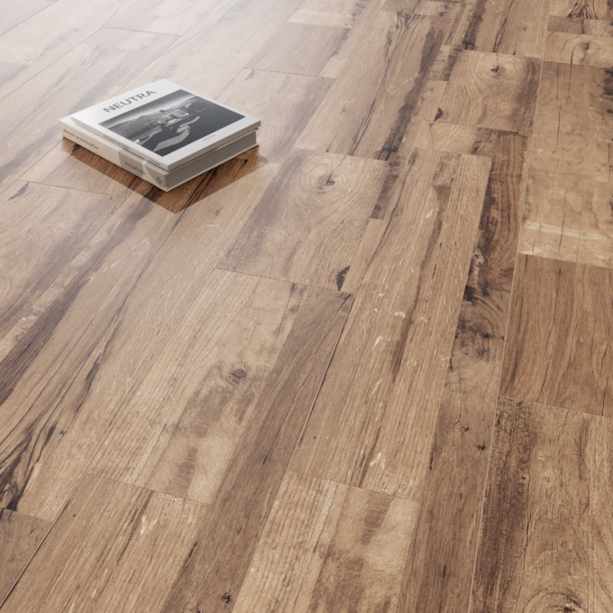 Gresie tip parchet exterior / interior Teak Brown  20 x 120 cm  mata  portelanata  rectificata