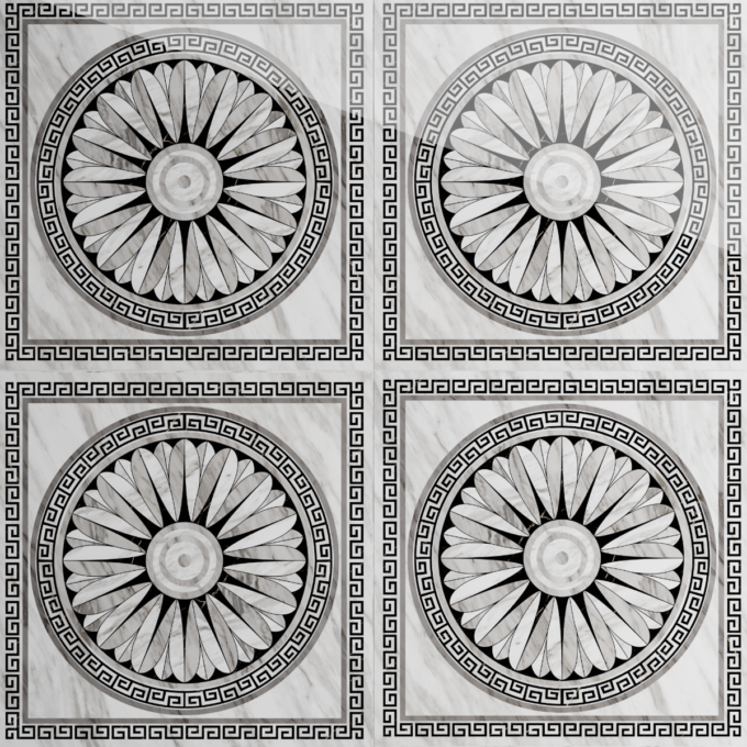 Gresie portelanata exterior / interior Carrara Decor Grey  60 x 60 cm  lucioasa