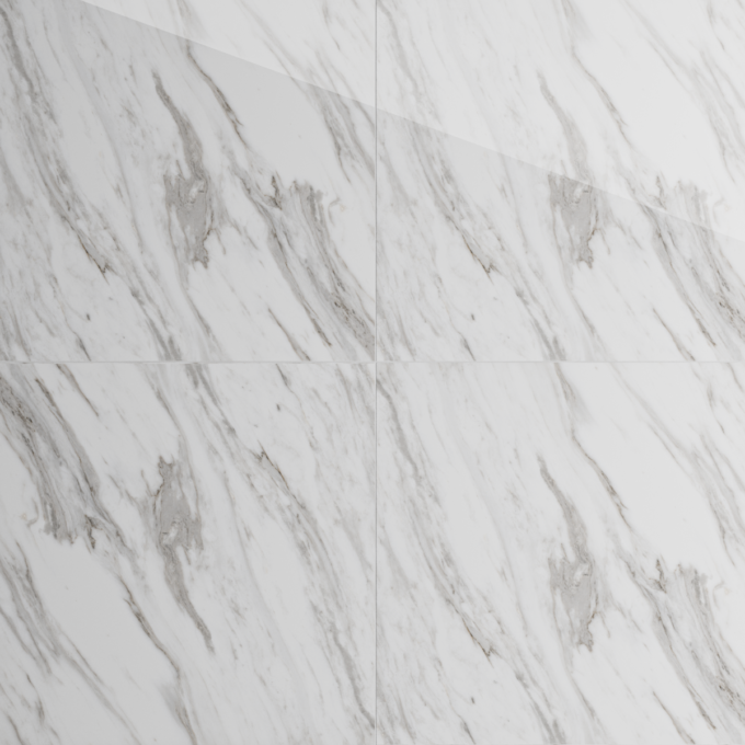 Gresie portelanata exterior / interior Carrara Grey  60 x 60 cm  lucioasa  tip marmura