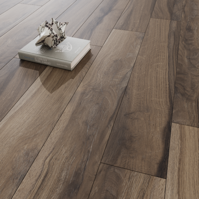 Gresie tip parchet exterior / interior Manoir Walnut  19 9 x 119 5 cm  mata  portelanata  rectificata