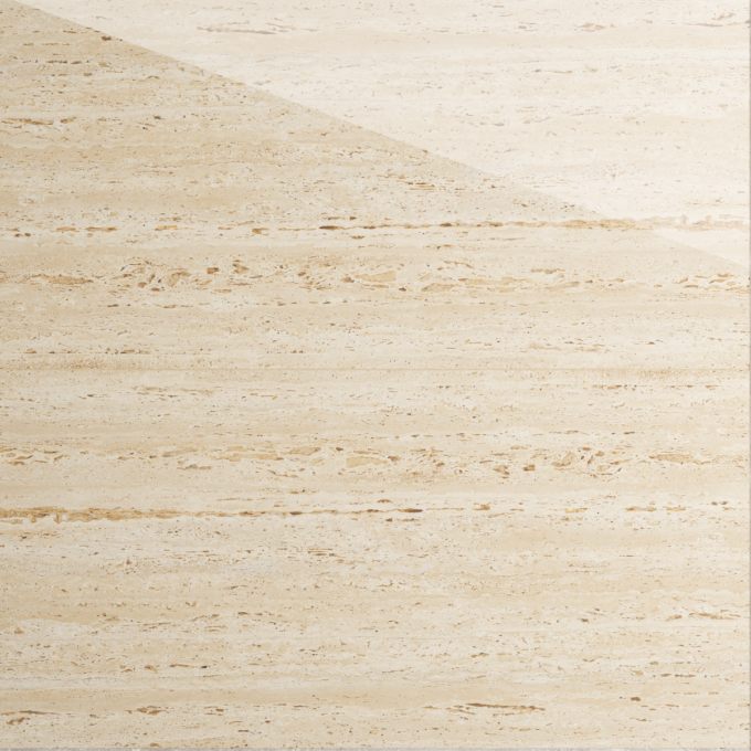 Gresie rectificata exterior / interior Travertino Brass Light  60 x 120 cm  lucioasa  portelanata  tip piatra naturala
