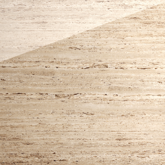 Gresie rectificata exterior / interior Travertino Brass Dark  60 x 120 cm  lucioasa  portelanata  tip piatra naturala