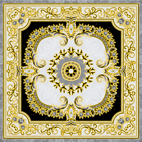 Gresie decorativa / covor ceramic Baroque Hajar 12714-1B  120X120 (4 placi 60X60)  lucioasa