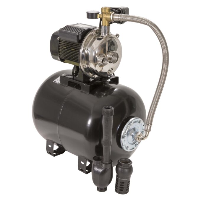 Hidrofor cu pompa de mare adancime Wasserkonig PMI30-090/50H, putere 1200 W, debit 2640 l/h, inaltime refulare 36 m, aspiratie 30 m, vas de expansiune 50 litri