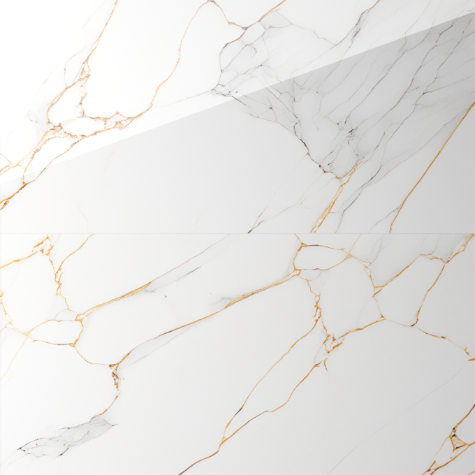 Gresie exterior / interior portelanata Ice Gold White  60 x 120 cm  lucioasa  rectificata  tip marmura