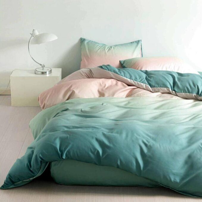 Lenjerie pat 140x200cm 4 piese cu ELASTIC - 3 Bucati 219 Lei - Verde 1 Lenjerie pat 140x200cm 4 piese cu ELASTIC - 3 Bucati 219 Lei - Verde