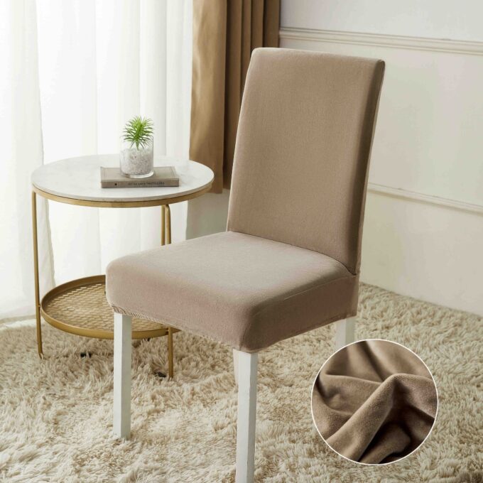 Set 6 huse universale pentru scaun, CATIFEA, Jojo Home, Bej