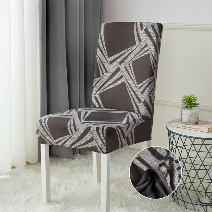 Set 6 huse universale pentru scaun, ELASTICE, Jojo Home, Gri, Uni
