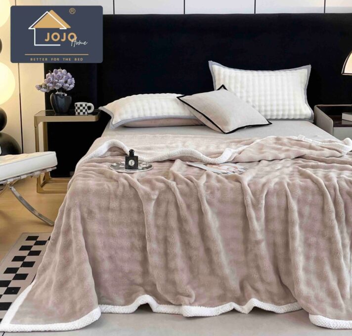 Patura CoCoLiNo, Jojo Home, 200x230cm, tip Blanita Wave, Cappuccino