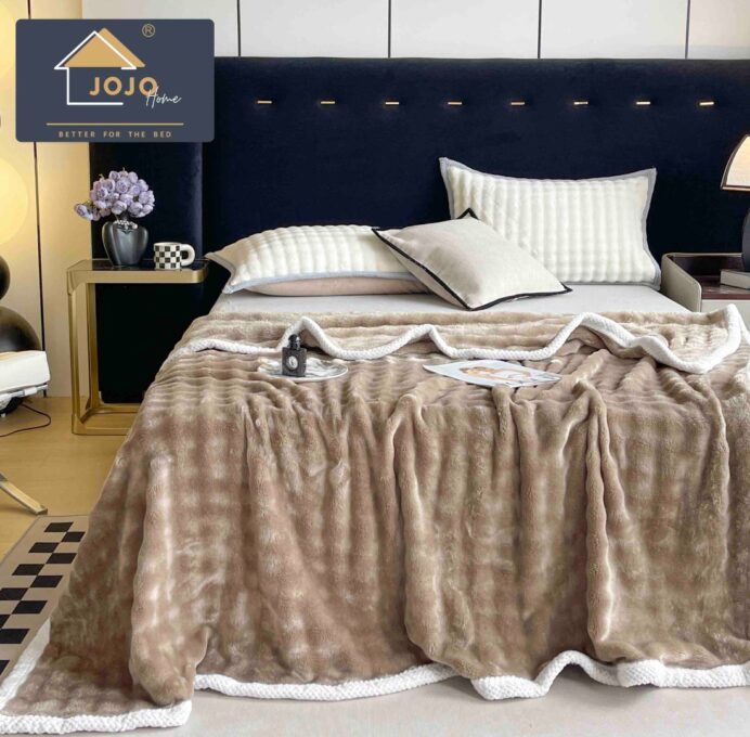 Patura CoCoLiNo, Jojo Home, 200x230cm, tip Blanita Wave, Bej