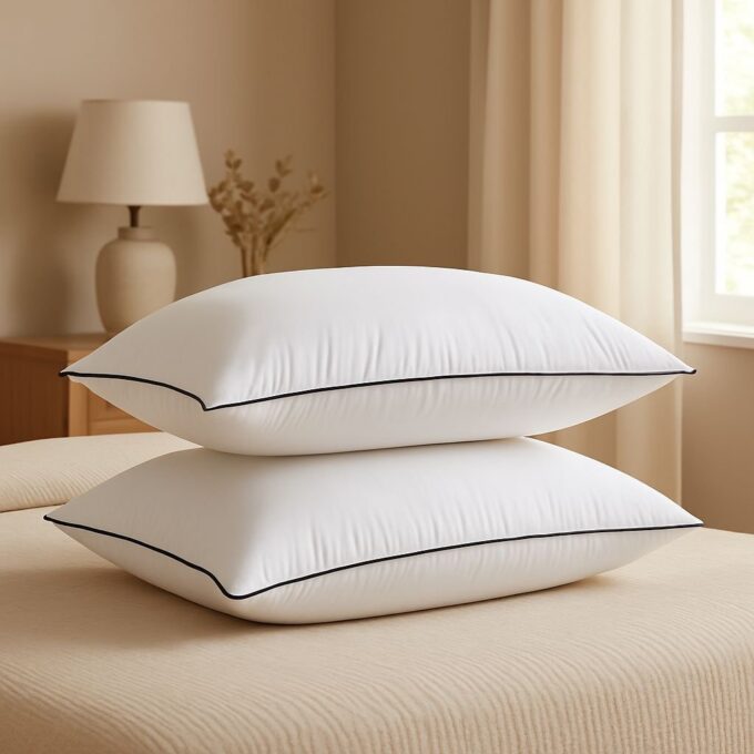 Set 2 Perne premium, dreptungiulare 50x70cm, cu puf de gasca