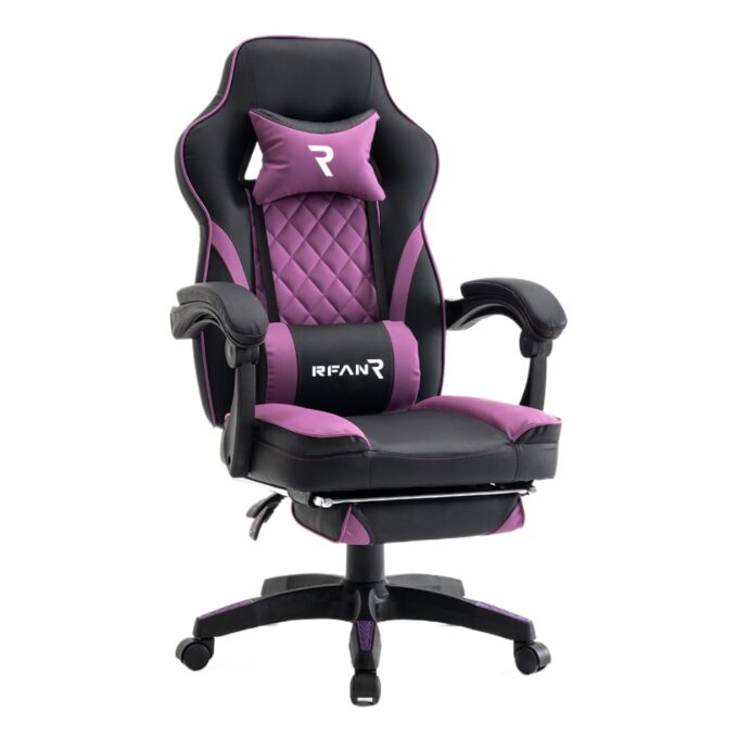Scaun De Gaming, Negru-Mov, WF6028