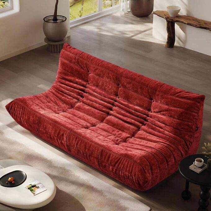 Fotoliu cu Sustinere Ergonomica Nobile HD Foam, Catifea, Bordo