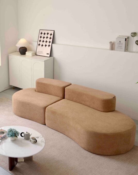 Canapea Cloud Soft Shape, Spuma HD, Ambalat Vidat, maro