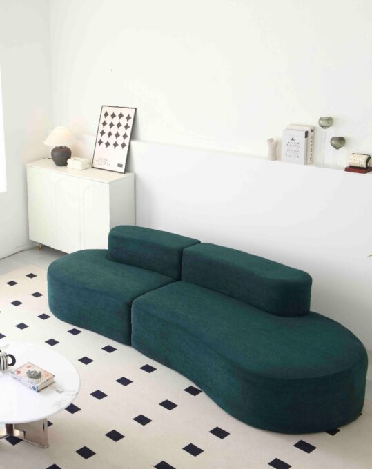 Canapea Cloud Soft Shape, Spuma HD, Ambalat Vidat, verde