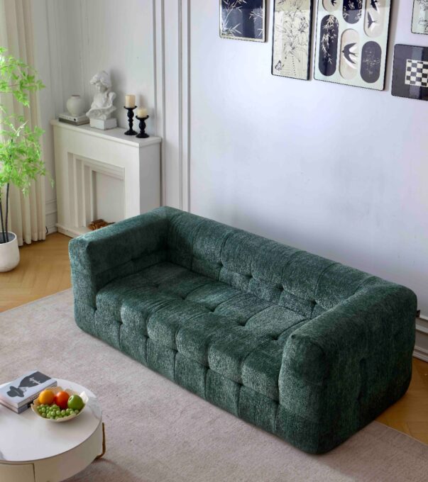 Canapea Cloud Soft Shape, Spuma HD, Ambalat Vidat, verde