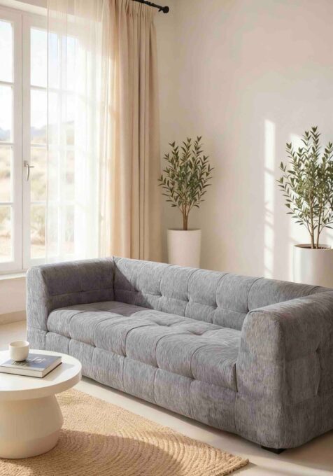 Canapea Cloud Soft Shape, Spuma HD, Ambalat Vidat, gri