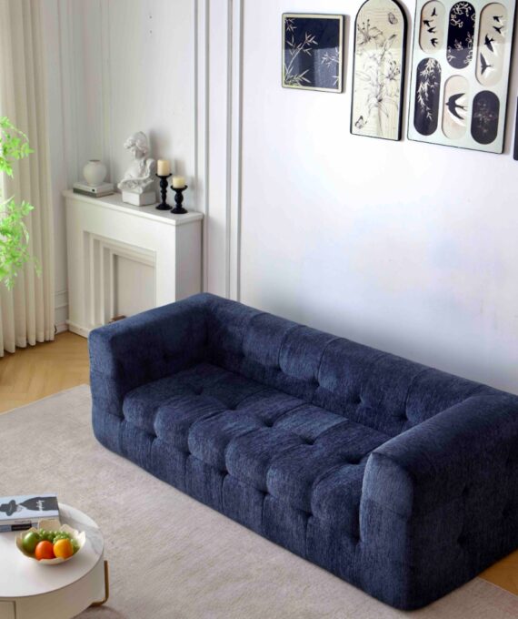 Canapea Cloud Soft Shape, Spuma HD, Ambalat Vidat, albastru