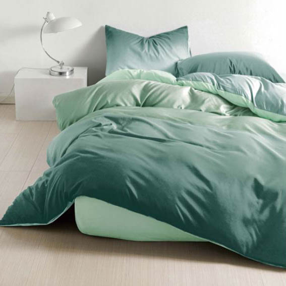 Lenjerie pat dublu bumbac satinat - 3 Bucati 219 Lei - Verde d egrade 1 Lenjerie pat dublu bumbac satinat - 3 Bucati 219 Lei - Verde d egrade