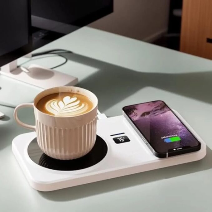 Incalzitor electric pentru cana cu incarcare wireless – control inteligent al temperaturii 1 Incalzitor electric pentru cana cu incarcare wireless – control inteligent al temperaturii