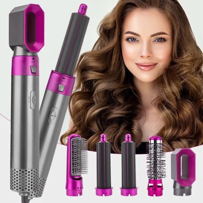 Perie de par multifunctionala 5 in 1 – Hot Air Styler (Uscare • Ondulare • Indreptare • Volum) 1 Perie de par multifunctionala 5 in 1 – Hot Air Styler (Uscare • Ondulare • Indreptare • Volum)