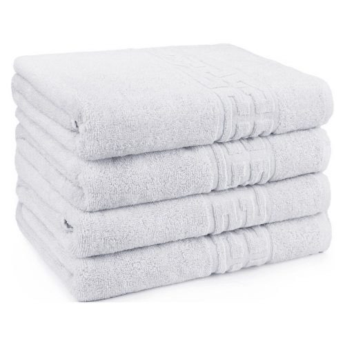 Set 4 prosoape mari 90x180cm, din 100% bumbac pakistanez, 500g, Alb