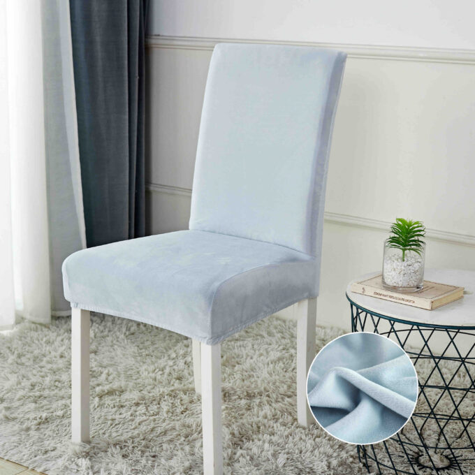 Set 6 huse universale pentru scaun, CATIFEA, Jojo Home, Bleu