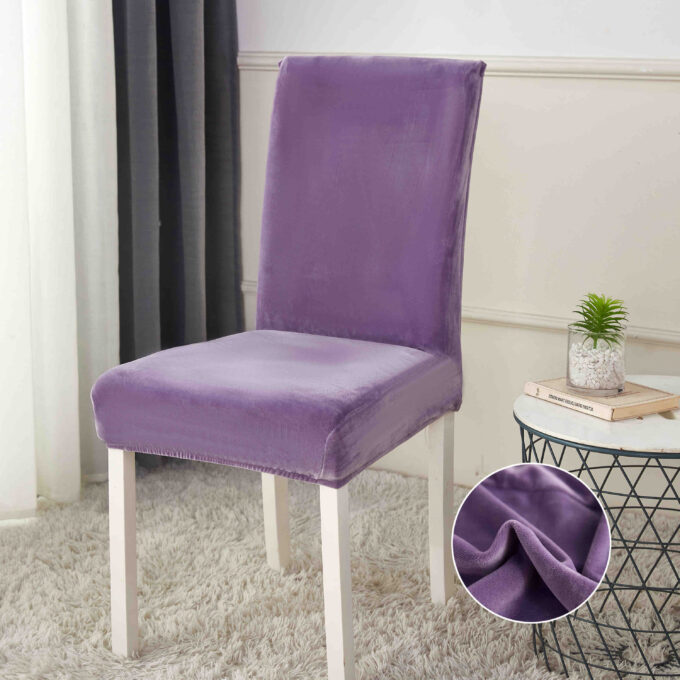 Set 6 huse universale pentru scaun, CATIFEA, Jojo Home, Lila