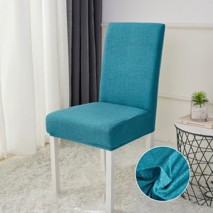 Set 6 huse universale pentru scaun, ELASTICE, Jojo Home, Turquoise, uni