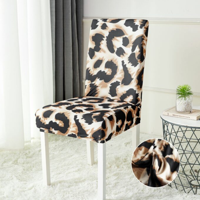 Set 6 huse universale pentru scaun, ELASTICE, Jojo Home, Multicolor, animal print