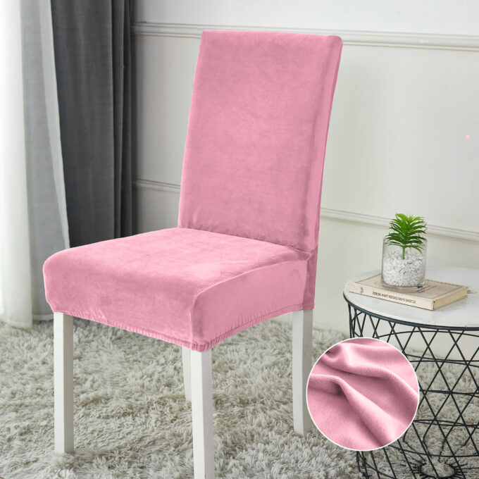 Set 6 huse universale pentru scaun, CATIFEA, Jojo Home, Roz