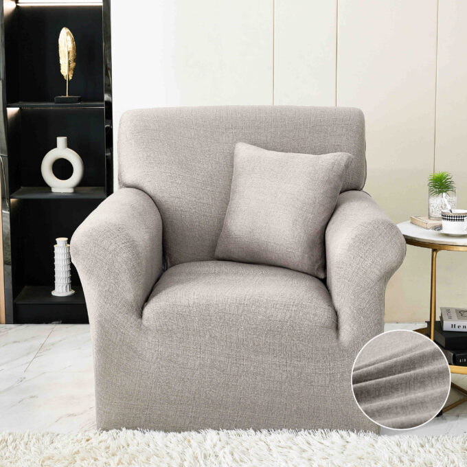 Husa Elastica Pentru fotoliu cu brate, Jojo Home, Grej