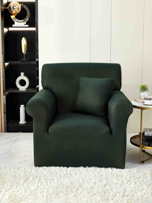 Husa Elastica Pentru fotoliu cu brate, Jojo Home, Verde smarald