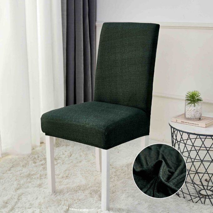 Set 6 huse universale pentru scaun, ELASTICE, Jojo Home, Verde smarald