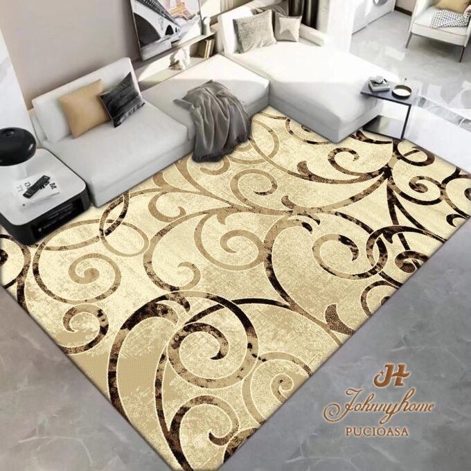 Covor 150x230cm pentru Dormitor si Living, Bej - Maro